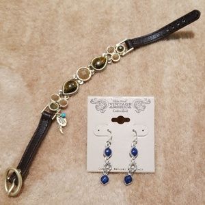 Vintage america bracelet & earrings